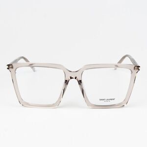 NEW Saint Laurent SL474OPT 003 Transparent Nude Square Women Eyeglasses